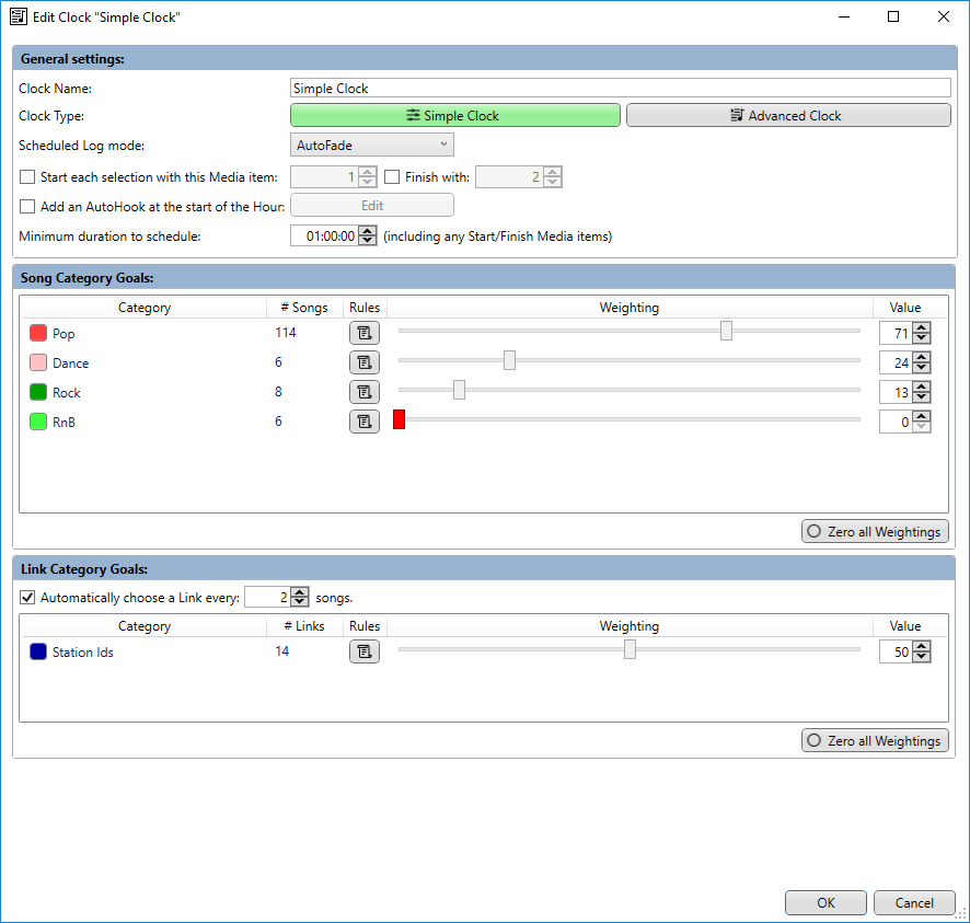 A screenshot of a program called simple cash