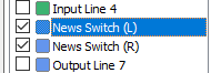 A computer screen shows a list of input lines and output lines.