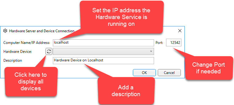 A computer screen shows how to get the ip address the hardware service is running on