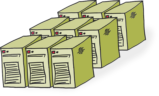 A bunch of servers are lined up in a row