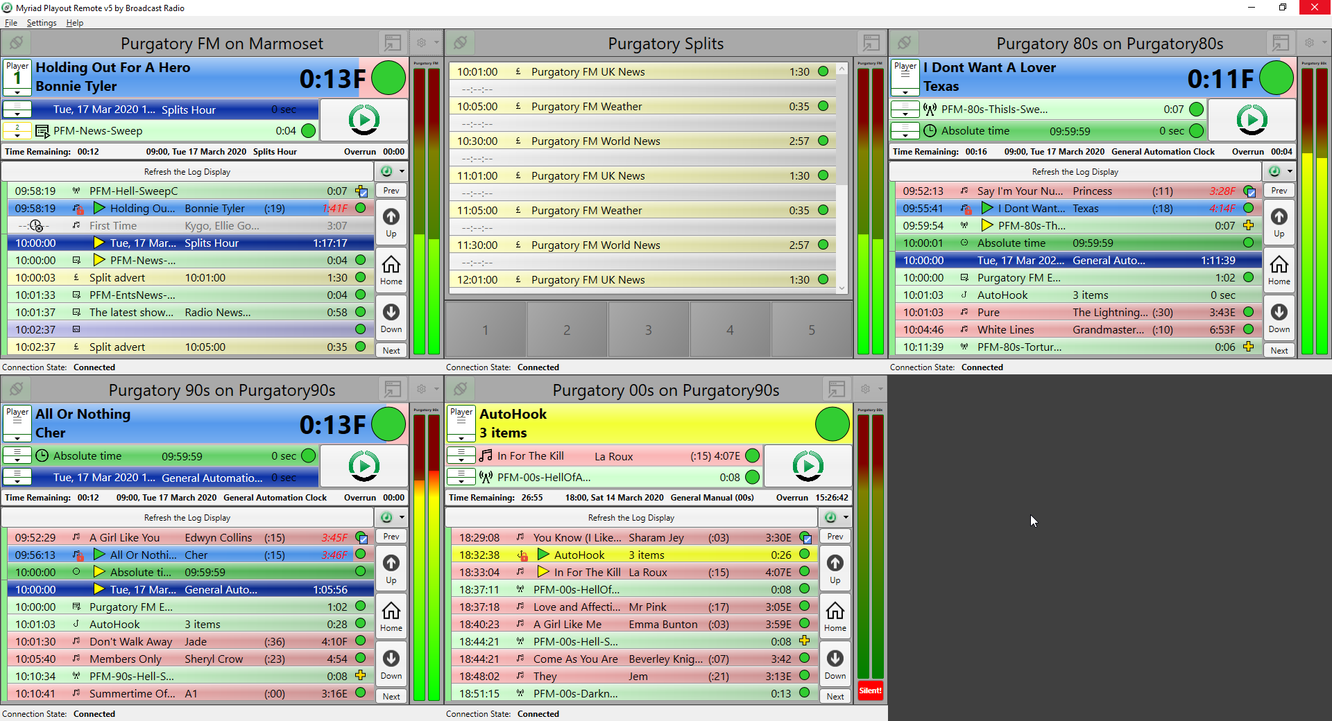 A screenshot of a computer screen showing a playlist of music
