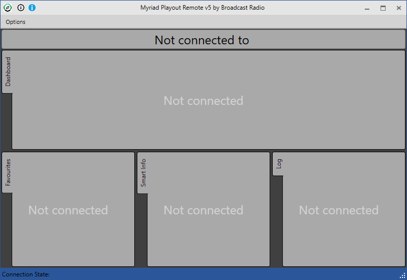 A computer screen that says ' not connected to ' on it