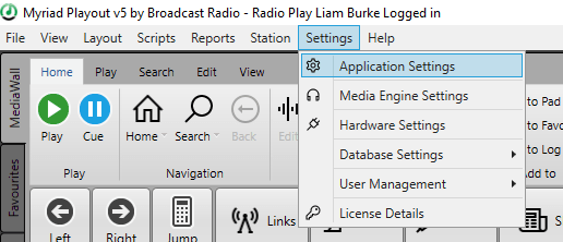 A screenshot of mymad playout v5 by broadcast radio