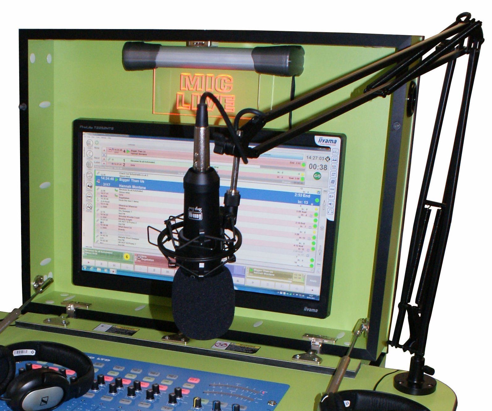Integrated Touchscreen & Mic Live Light