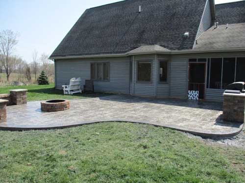 Customized shape of a patio