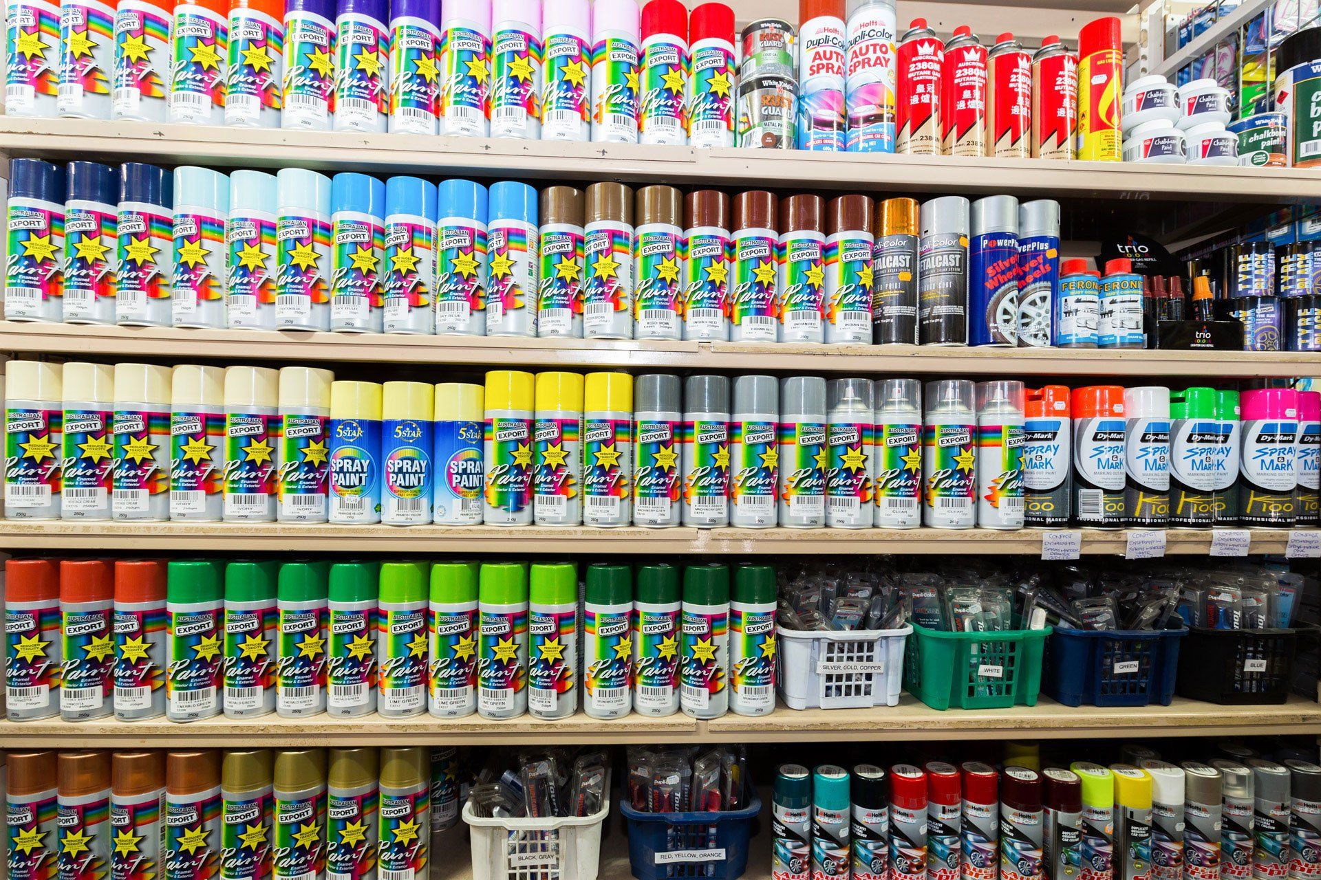 cans of paint
