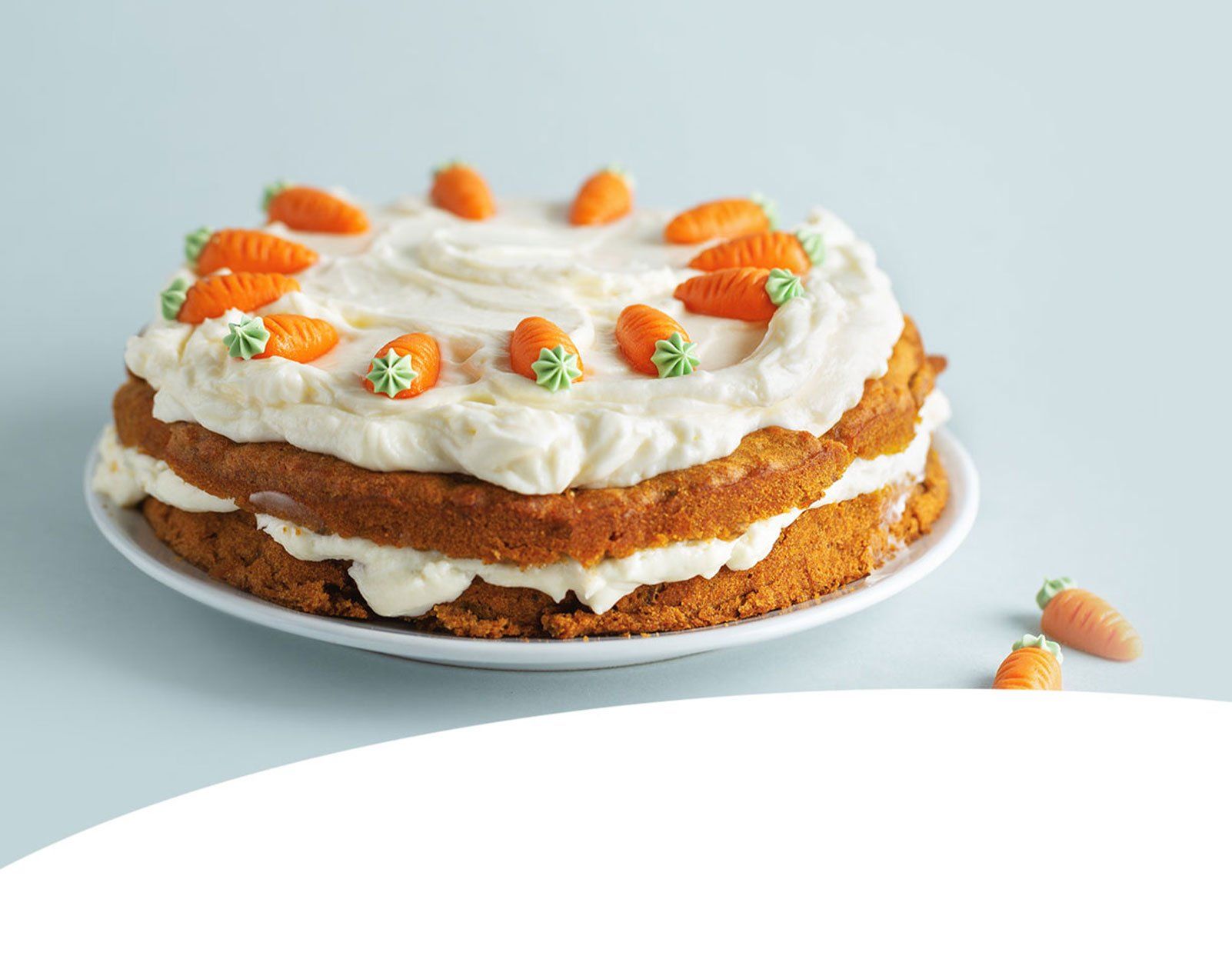 sponge cake lathered in cream