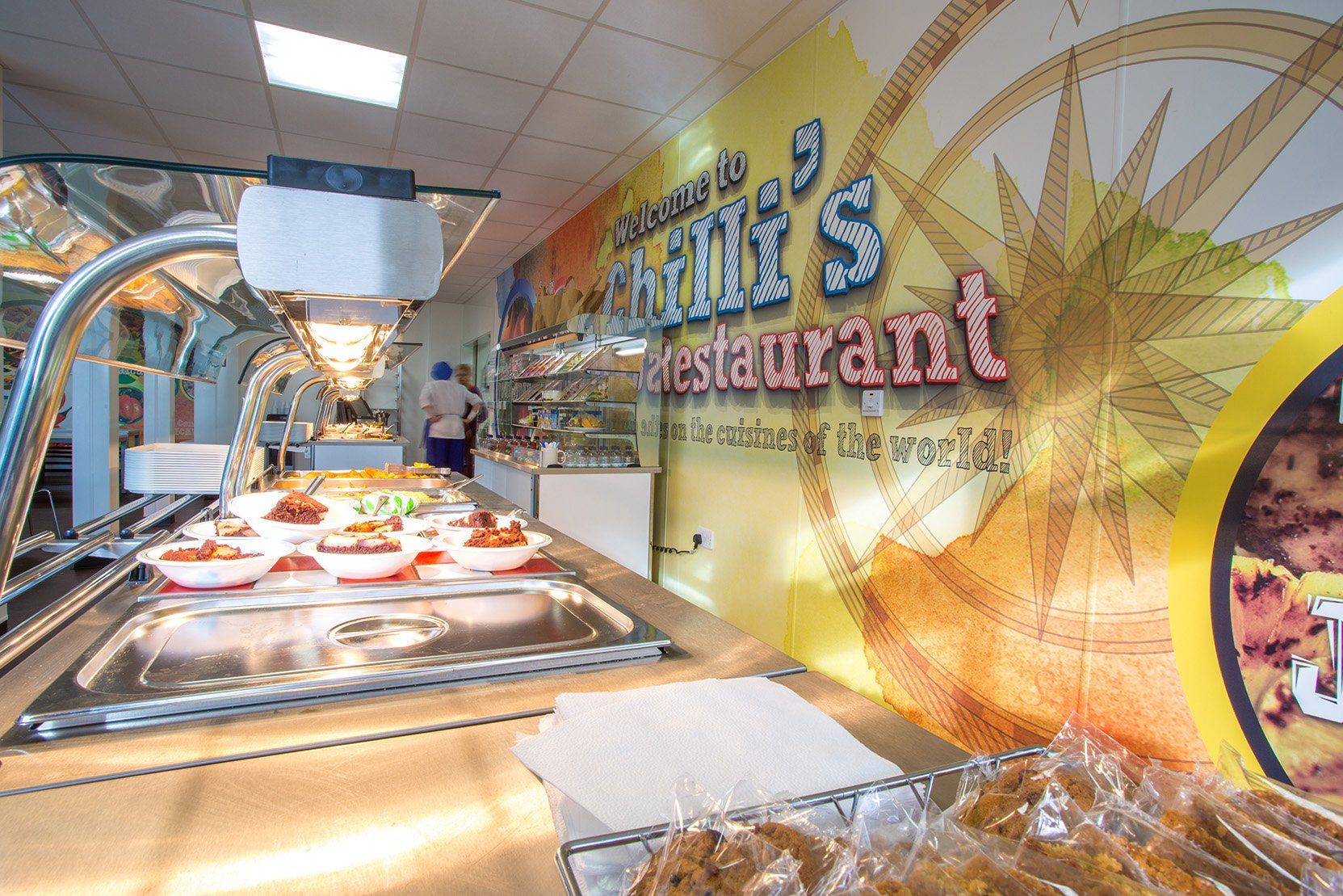 foods of the world canteen wallscape