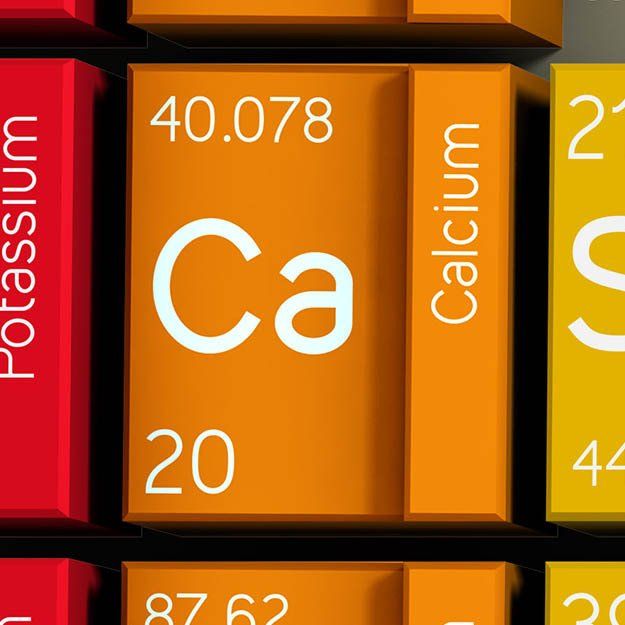 Periodic table school wall mural. detail of calcium