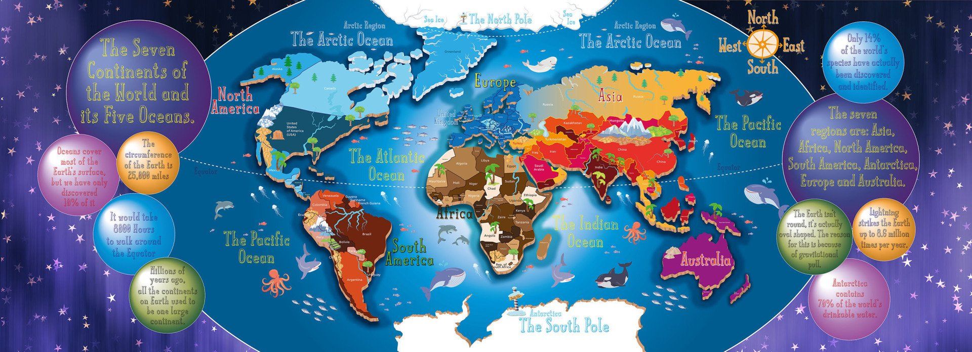 world map mural design for primary school