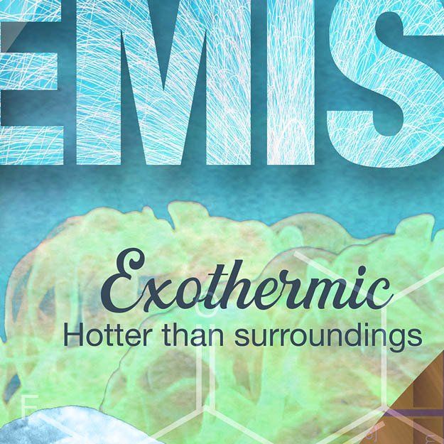 chemistry exothermic science school wall mural