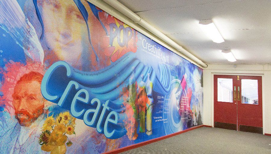 Art school wallscape design