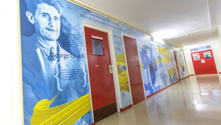 English school wallscape design