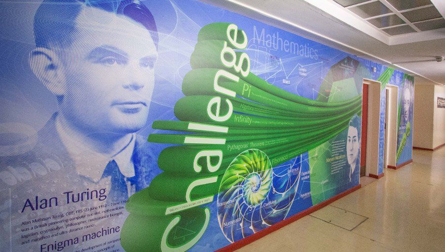 maths school wallscape design