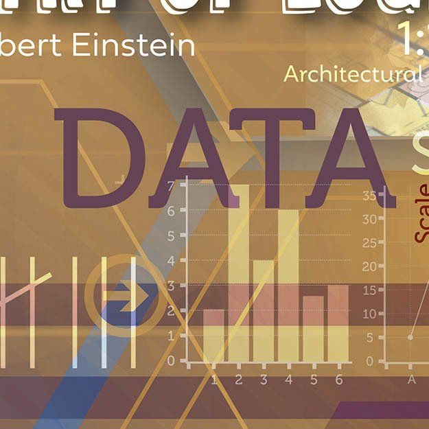 detail of maths mural demonstrating data