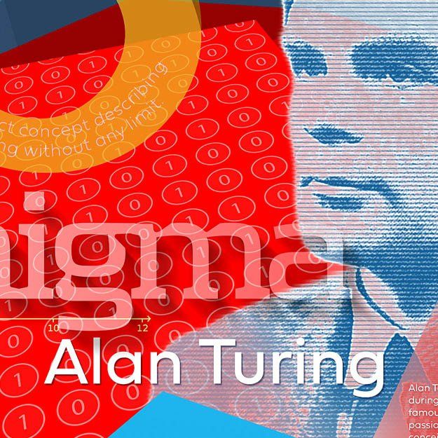 Alan Turing enigma maths mural for schools