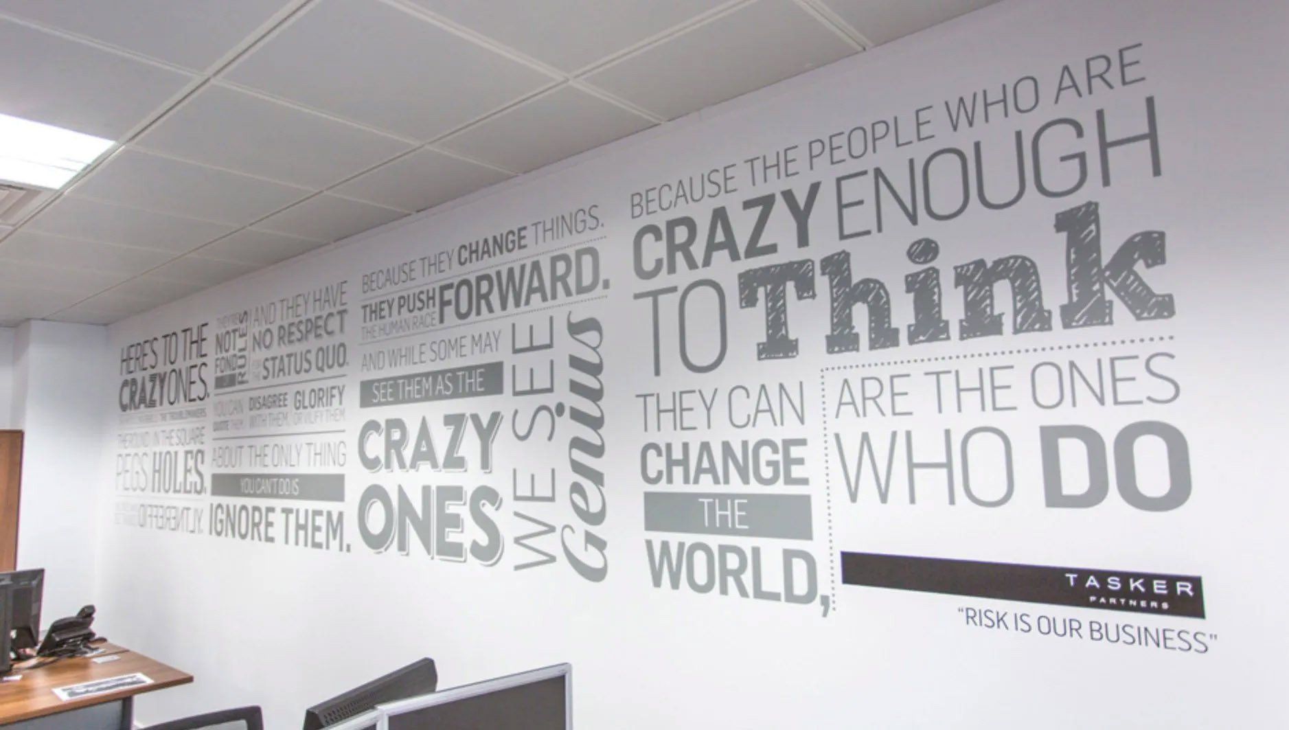 office murals printed to hard wearing digital vinyl