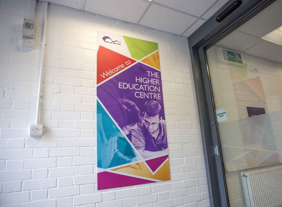 large format print on wall