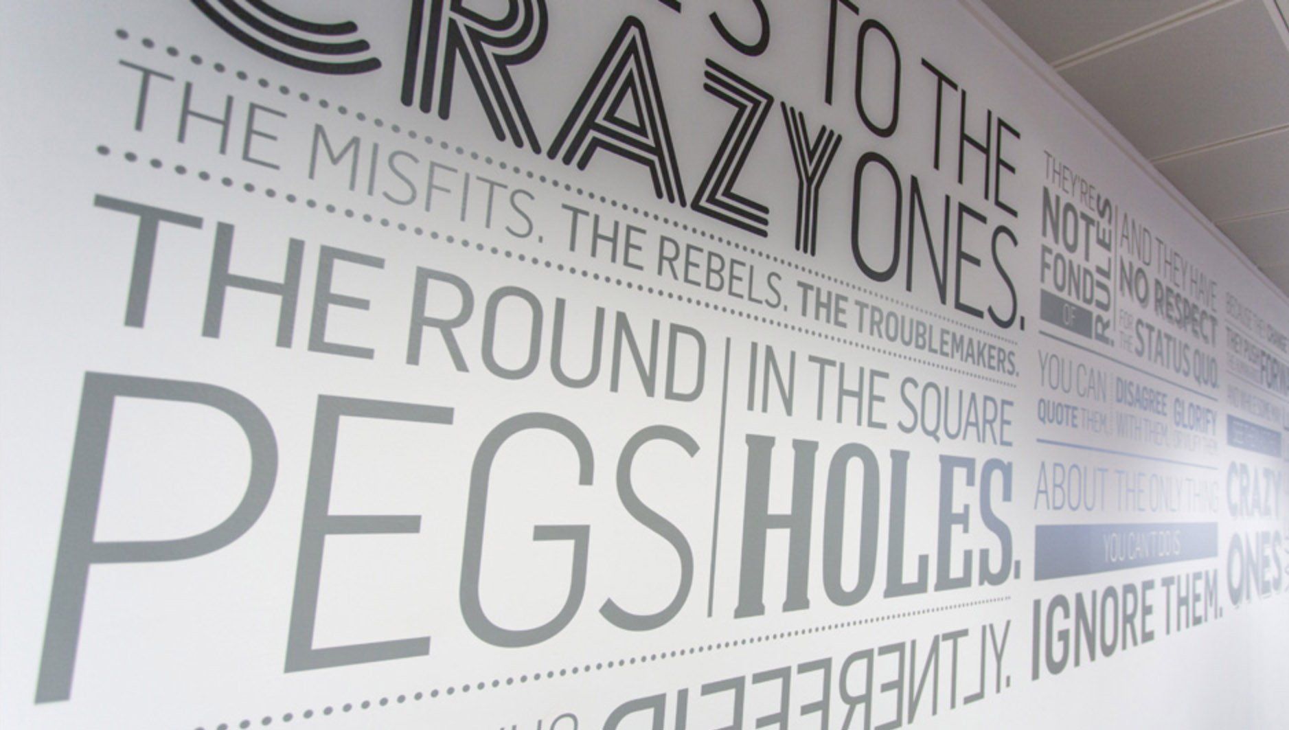 Office wall quote graphic