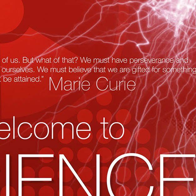 welcome to science mural wall art lightning