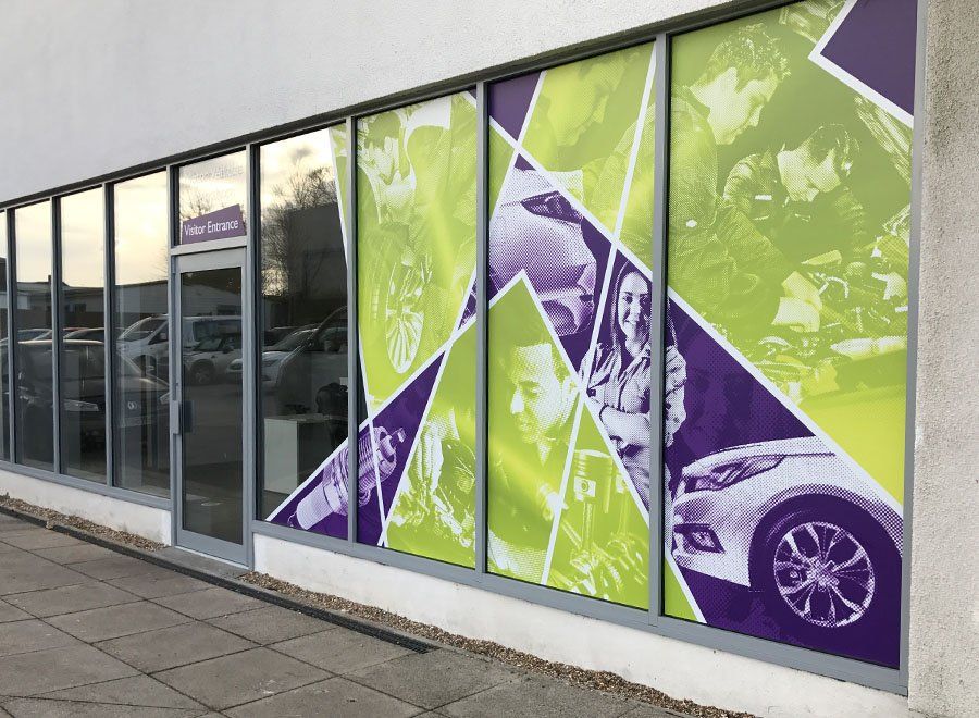 vinyl window signage. Low cost sign solutions