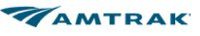 Amtrak logo in dark blue with the word 