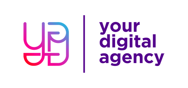 the logo for your digital agency is purple and pink .