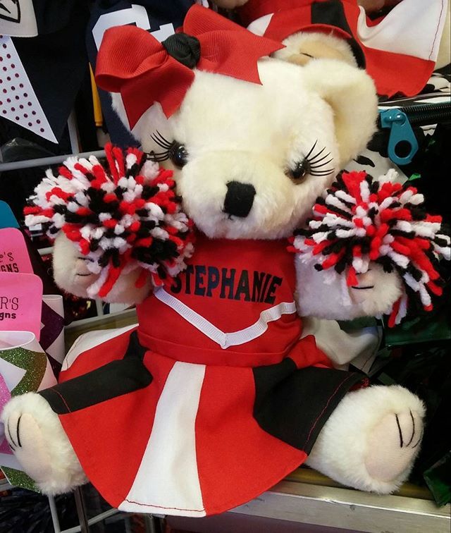 monogrammed cheer bear
