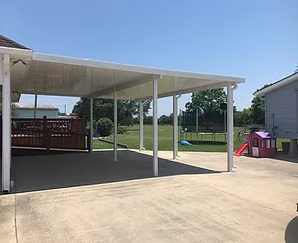 White Carport Cover — New Orleans, LA — Mike's Patio Covers & Screenrooms