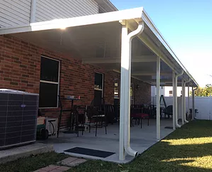 Installed White Patio Cover — New Orleans, LA — Mike's Patio Covers & Screenrooms