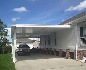 Carport With Parked Car — New Orleans, LA — Mike's Patio Covers & Screenrooms