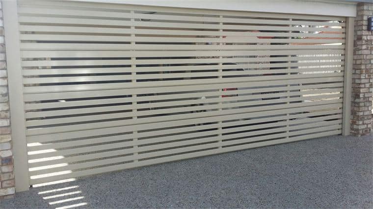 aluminium slatted garage door