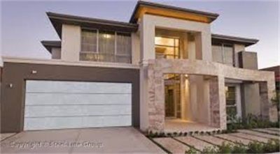 steel-line decovogue garage door on home