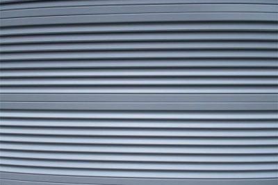 detail of louvered aluminium garage