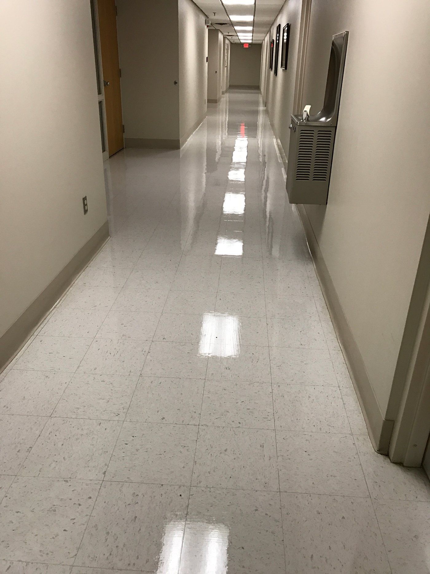 Hallway With Tile Flooring — Minneapolis, MN – Elver’s Cleaning Service
