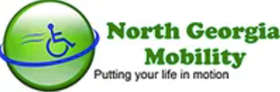 A logo for north georgia mobility putting your life in motion