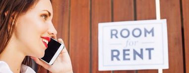 woman calling the house owner in front of 