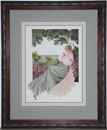 hall of frame colourful drawing in a dark wood frame