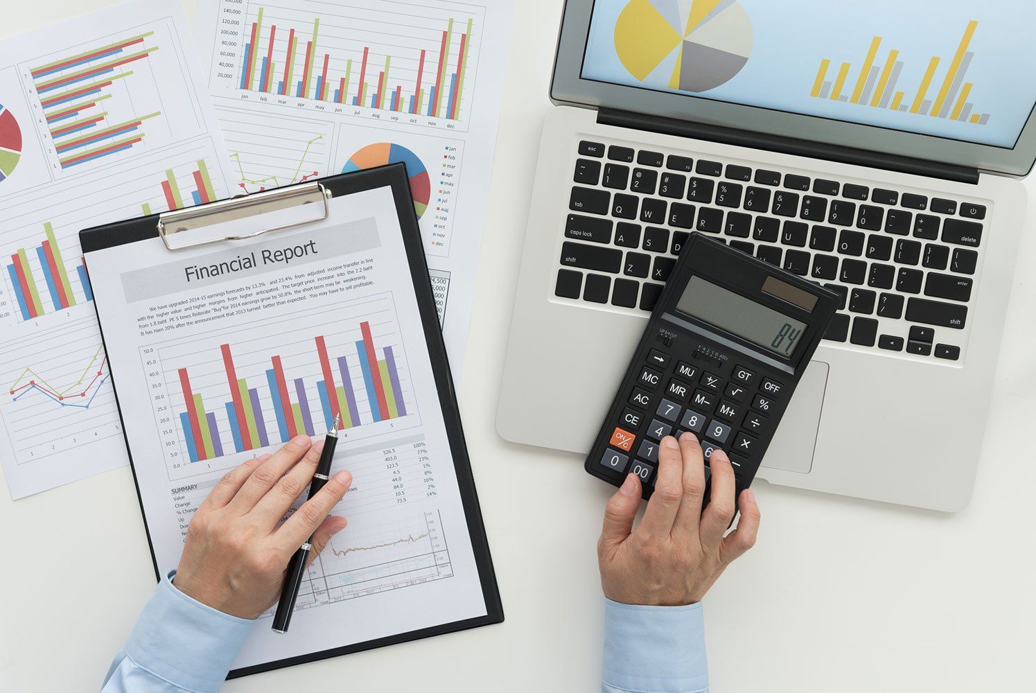 Auditor Reviewing Data in Financial Statement — Augusta, GA — Jones, Jones, Davis, & Associates, CPA, PC