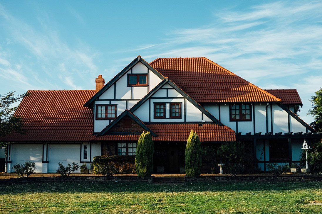 Large Mansion Red Roof