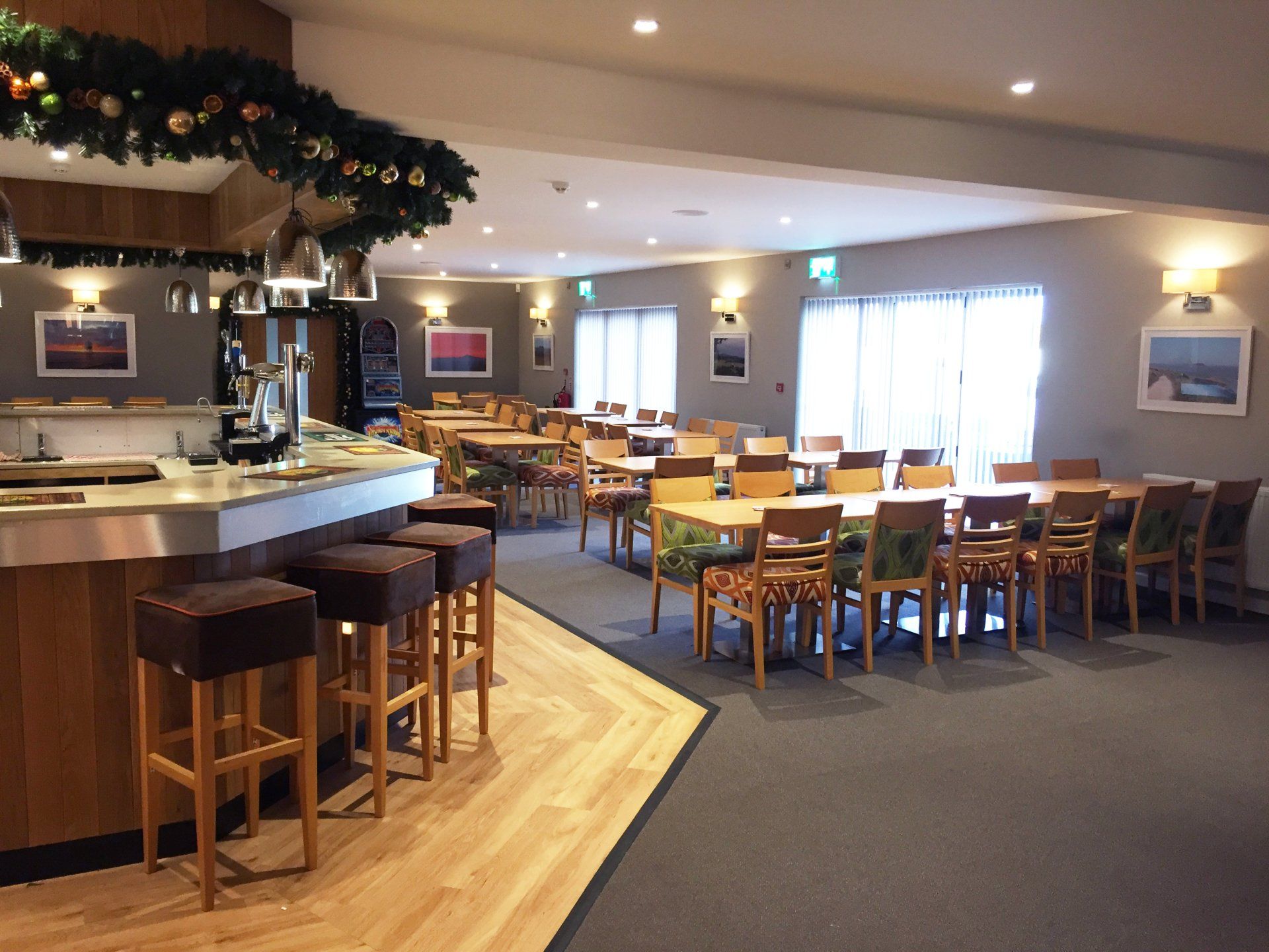 Inside Rose Farm clubhouse.
