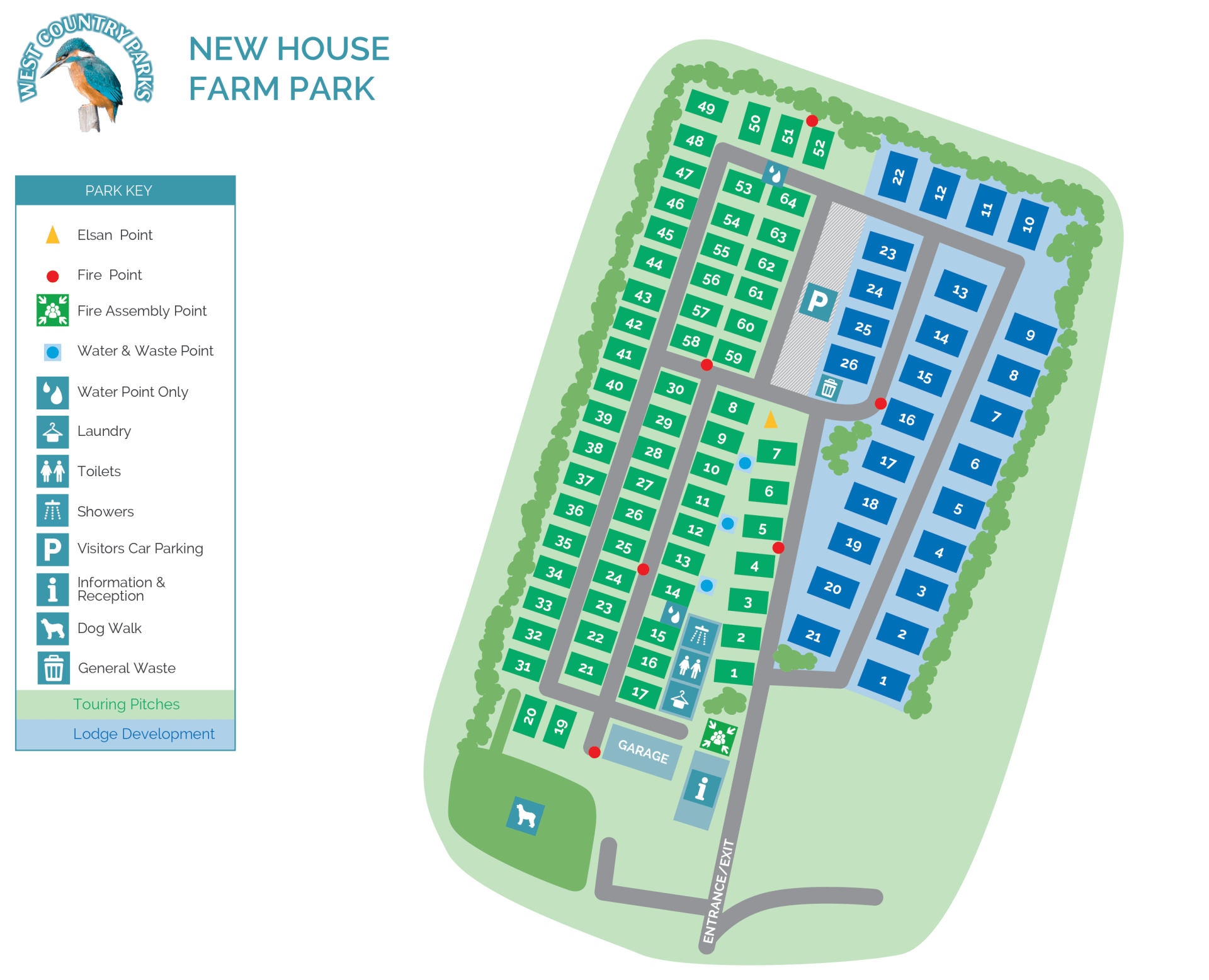 New House Farm Park Site Map