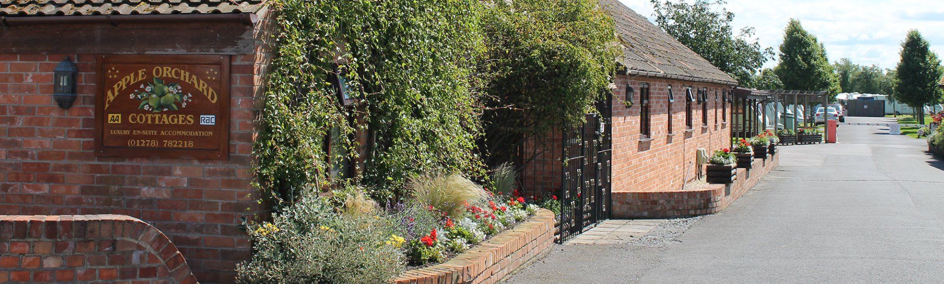 Outside a holiday cottage in Burnham-on-Sea