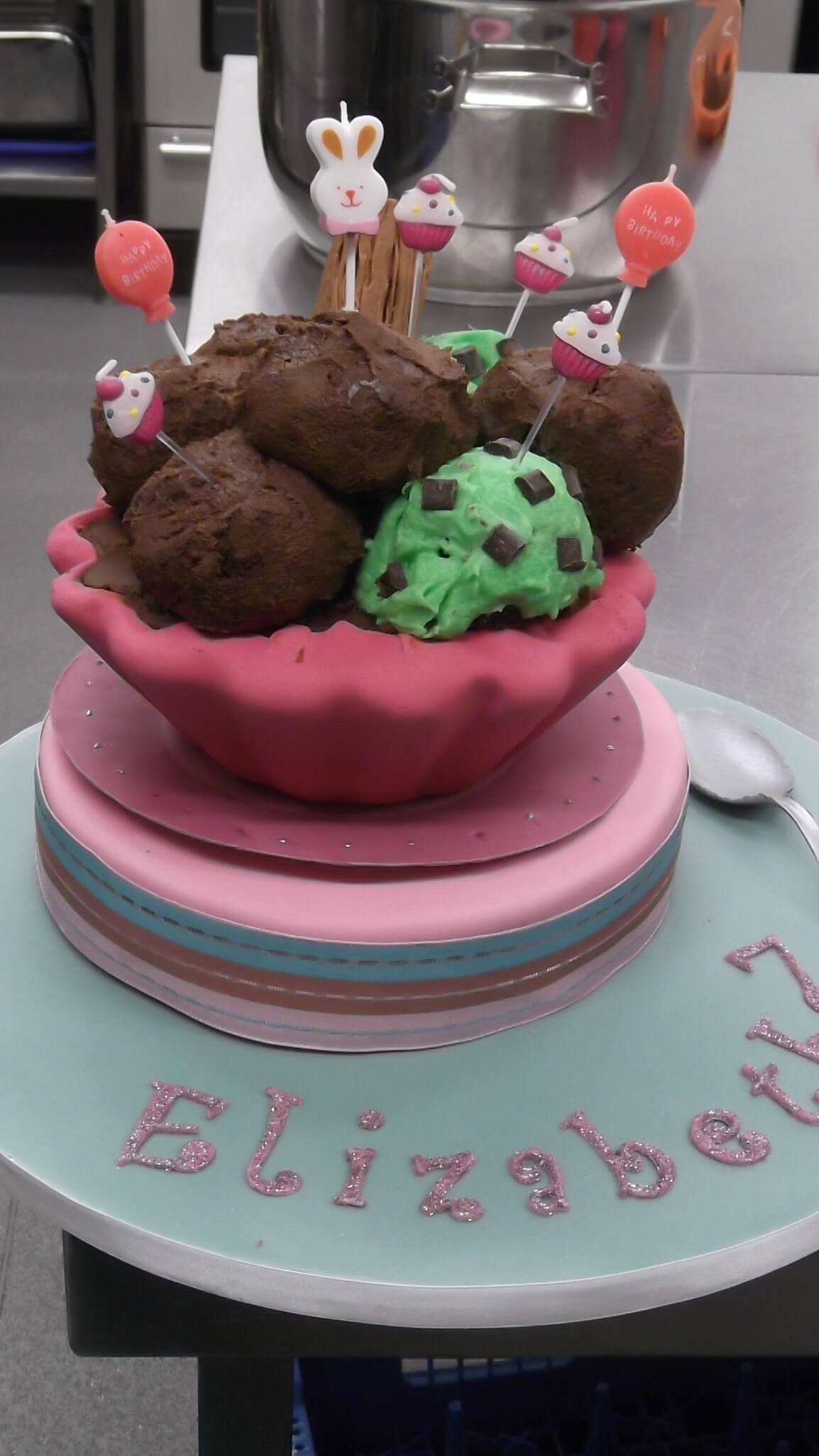 bowl of ice cream birthday cake
