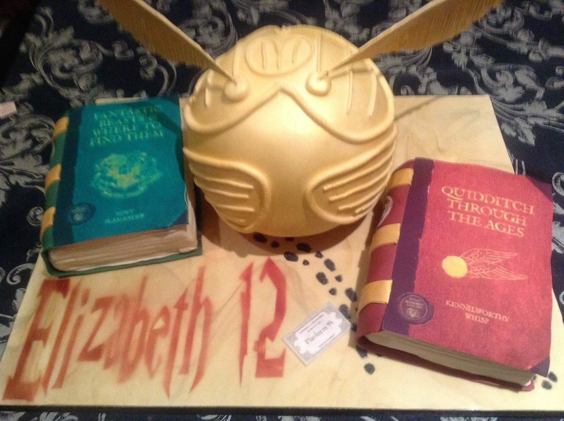 golden snitch birthday cake