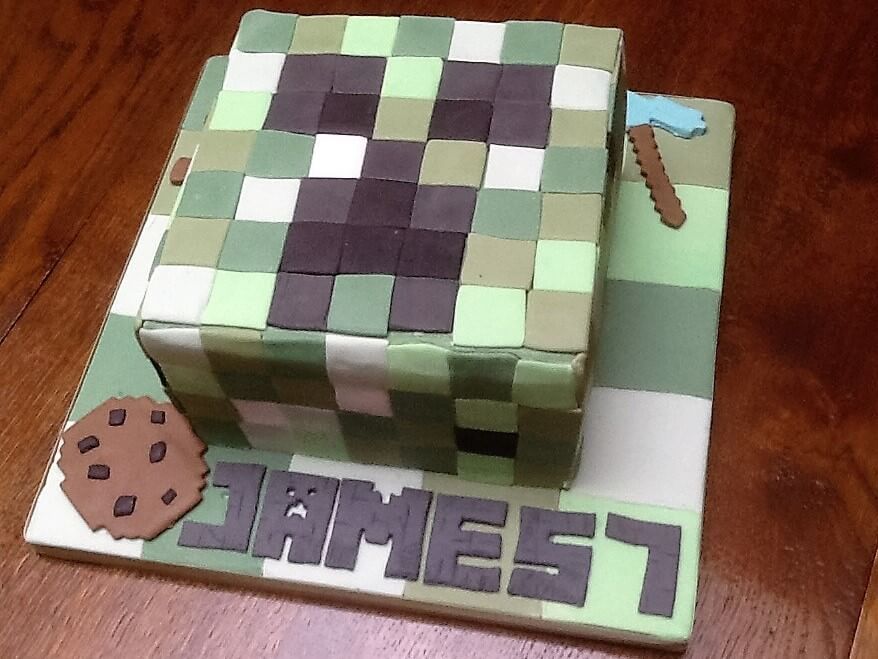 minecraft birthday cake