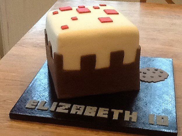 minecraft birthday cake