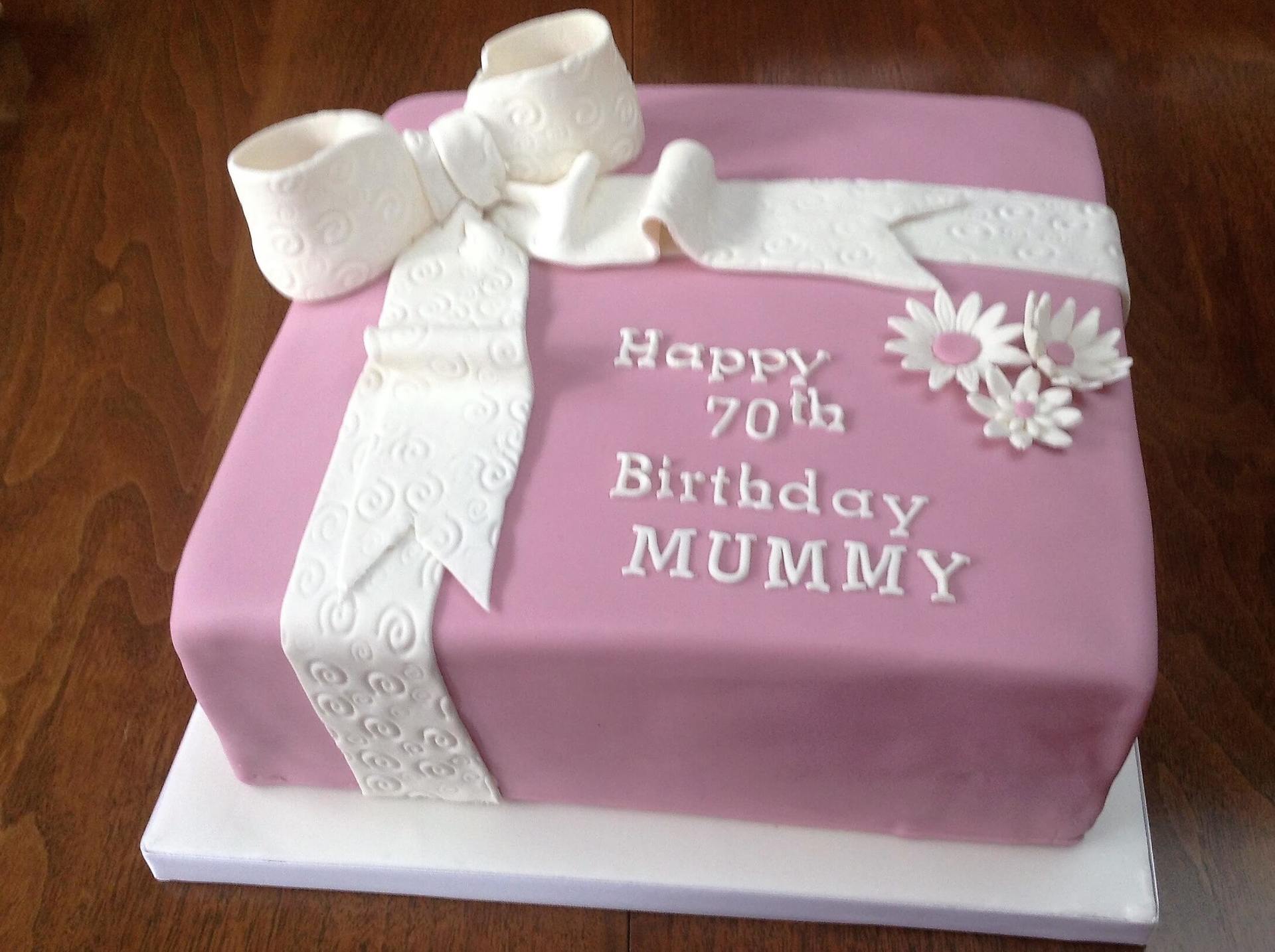 pink birthday cake