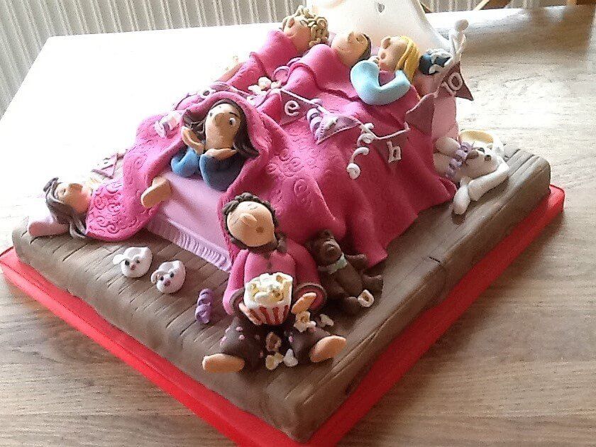 sleepover birthday cake