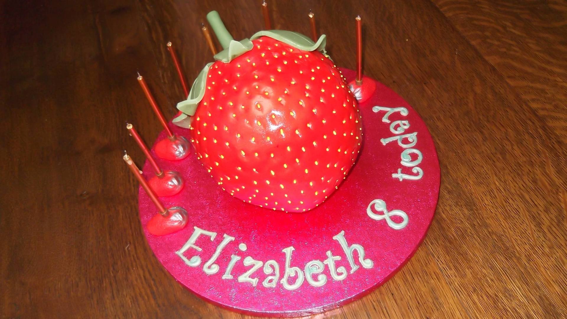 strawberry birthday cake